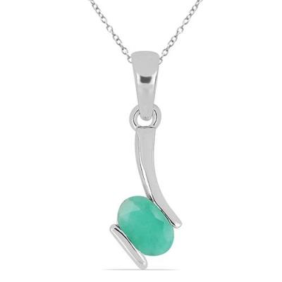 BUY REAL SWISS BLUE TOPAZ  SINGLE STONE PENDANT IN STERLING SILVER